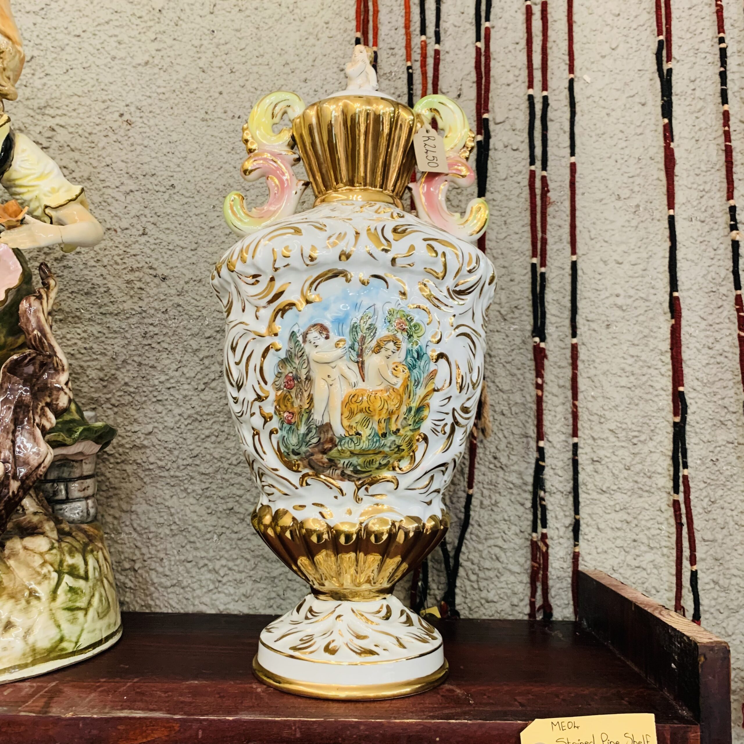 Capodimonte lidded Vase