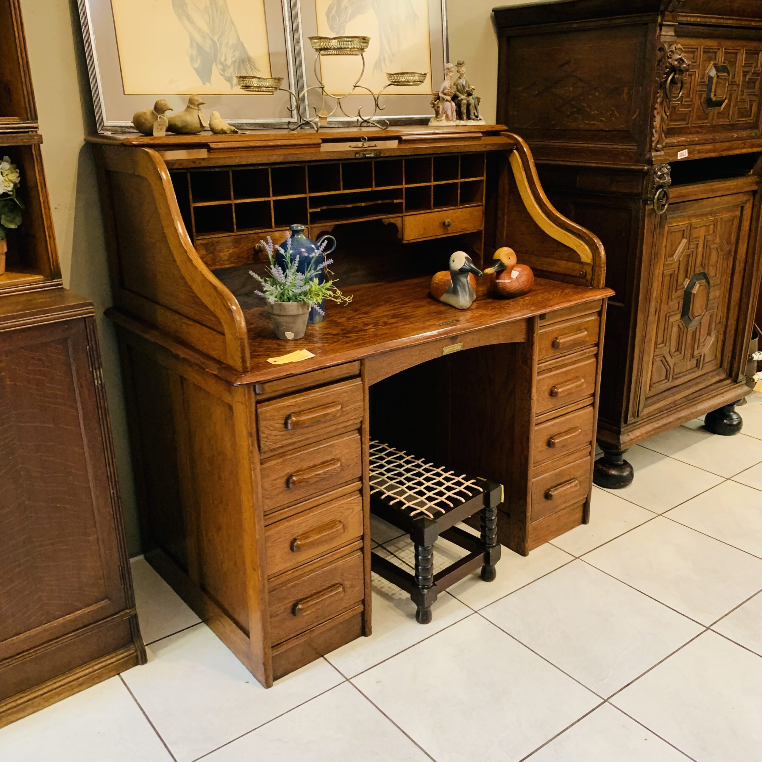 Oak Rolltop Desk