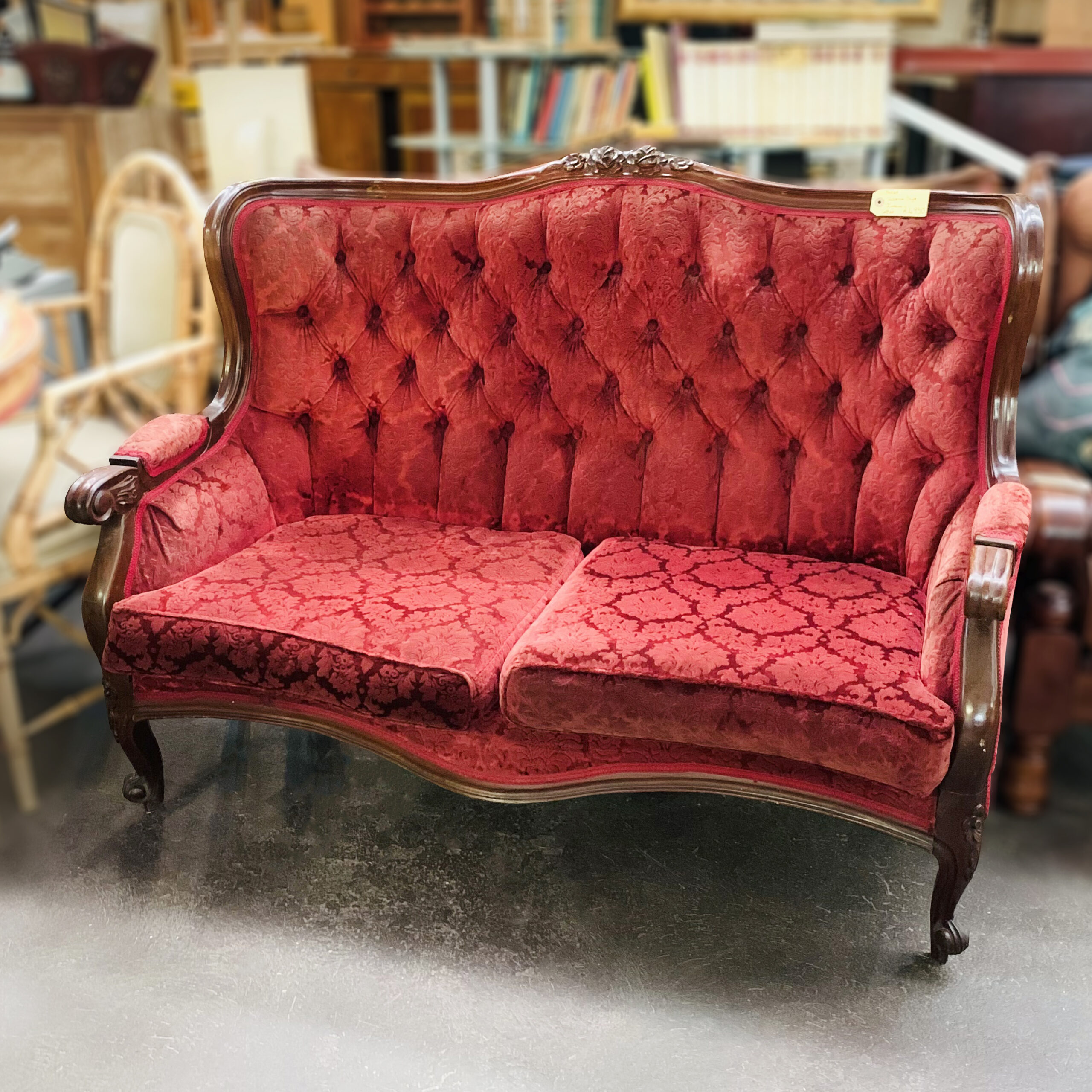 Victorian Style Imbuia Settee