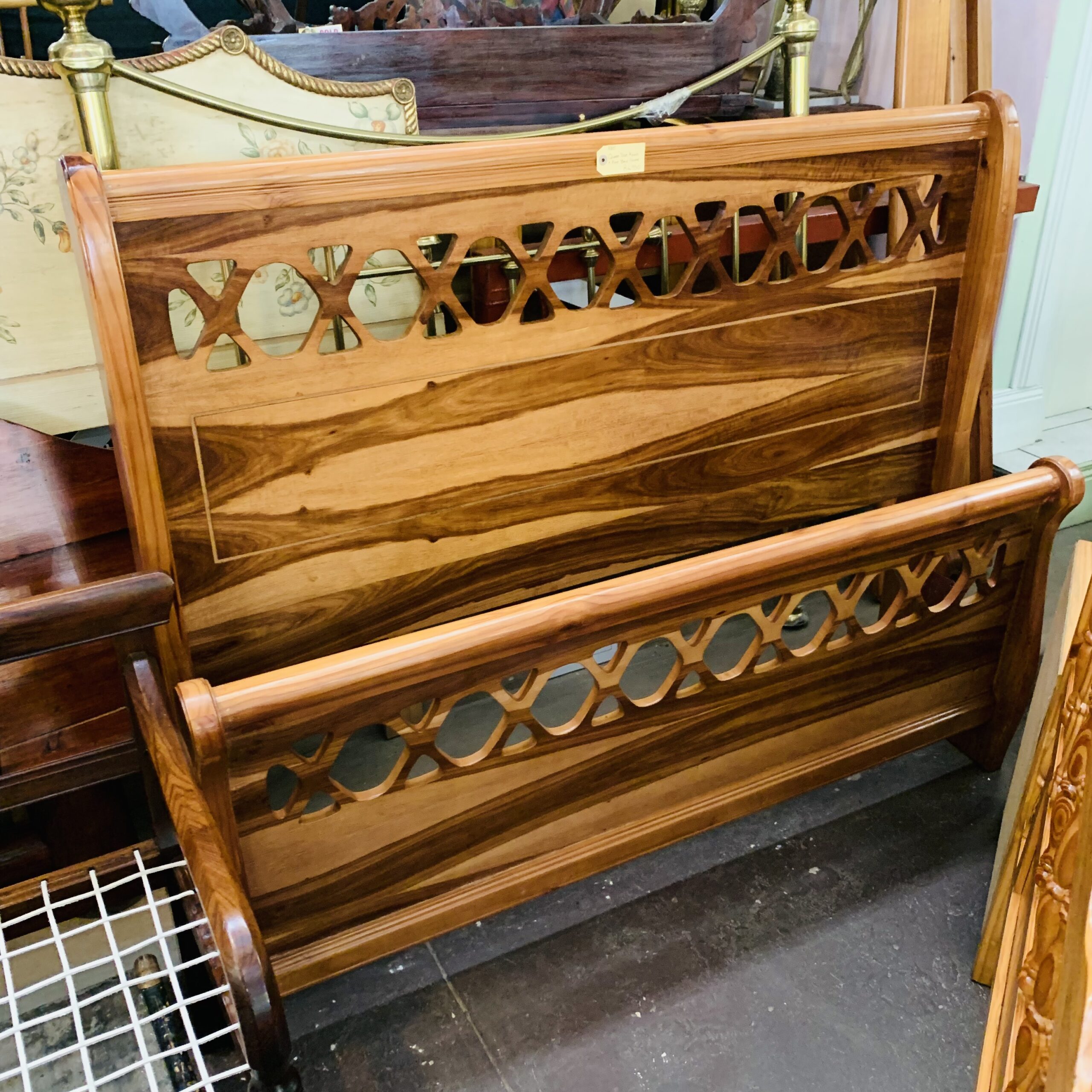 Queen Size Kiaat & Pine Bed Frame