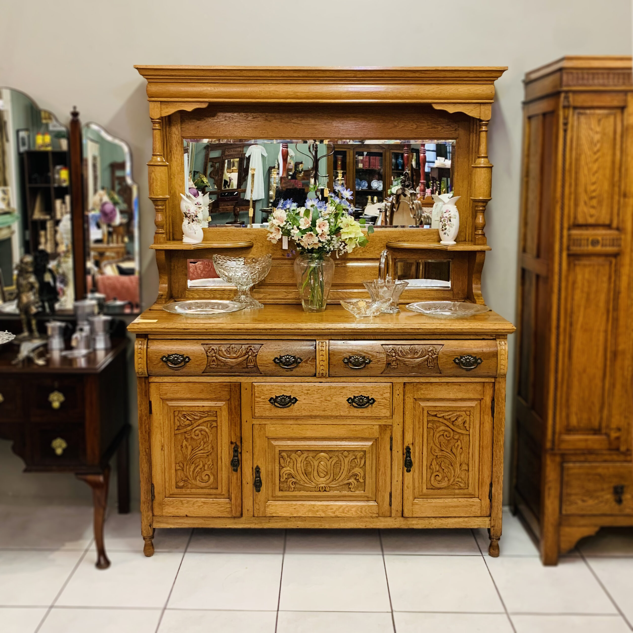 Victorian Oak Dresser