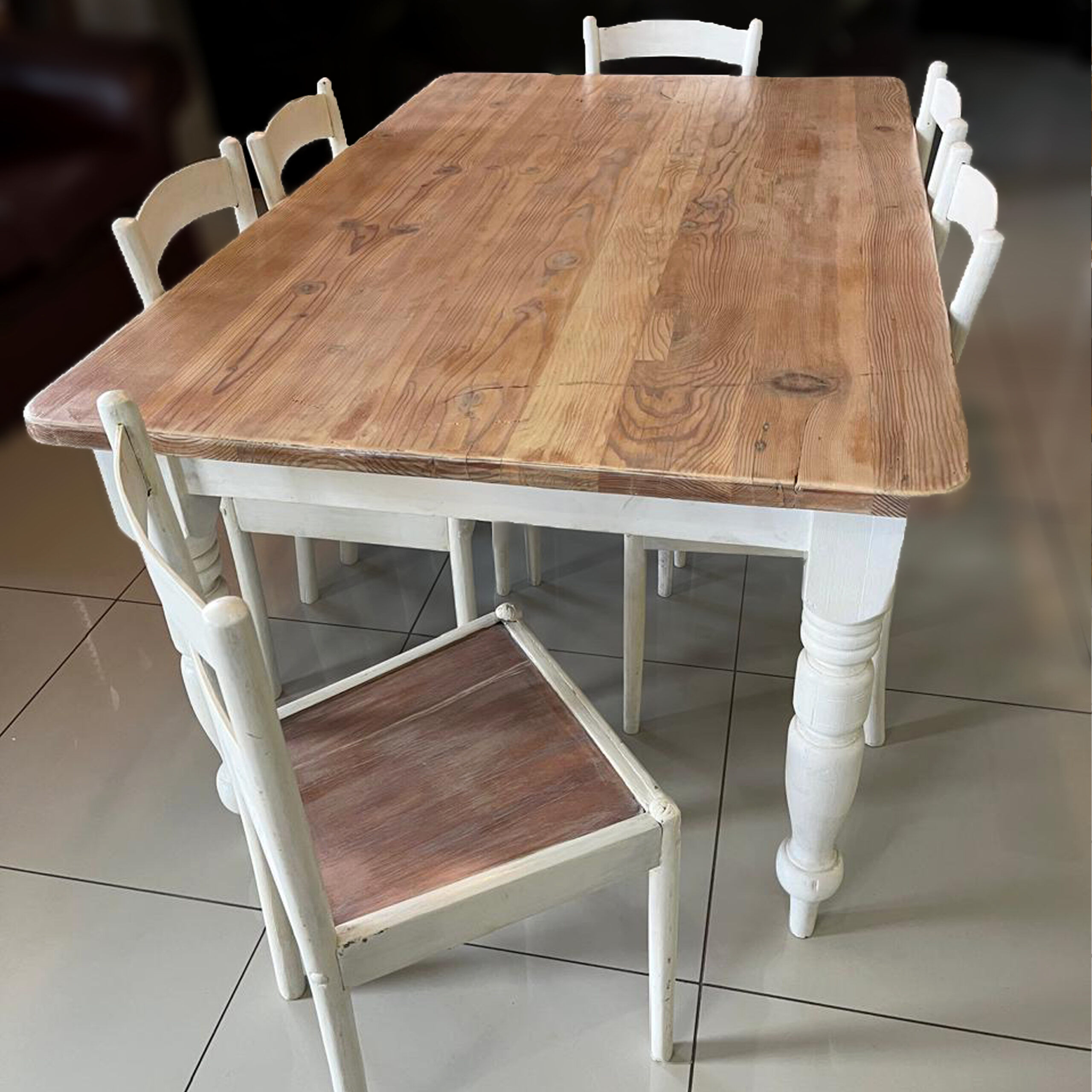 Painted Pine Table only (excluding set of 6 chairs @R4450)