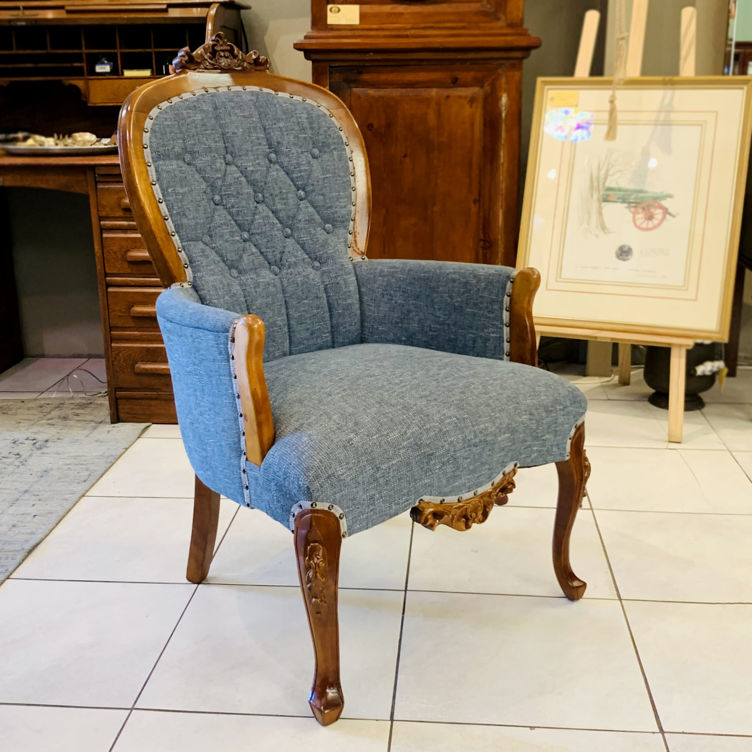 Queen Anne Style Imbuia Chair