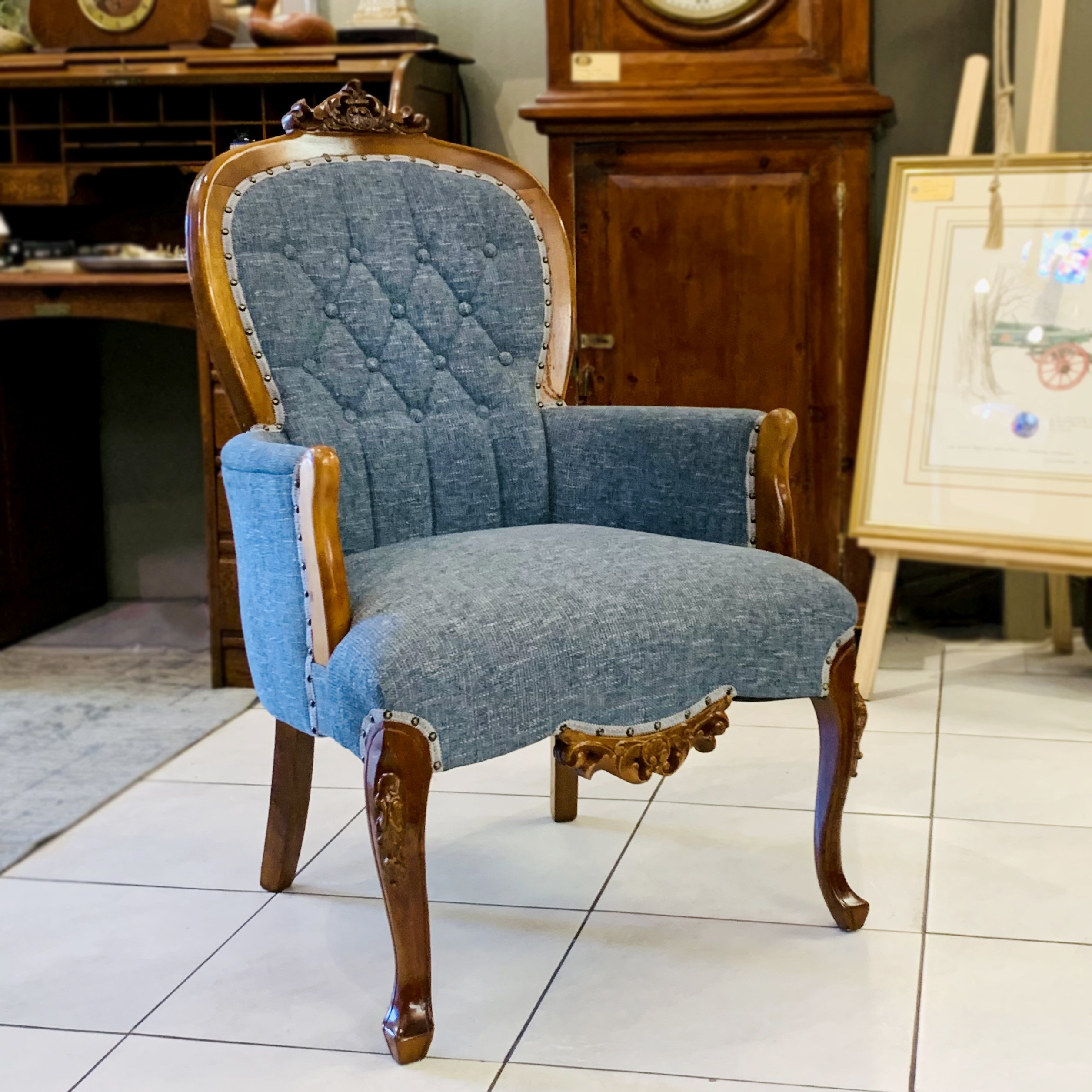 Queen Anne Style Imbuia Chair