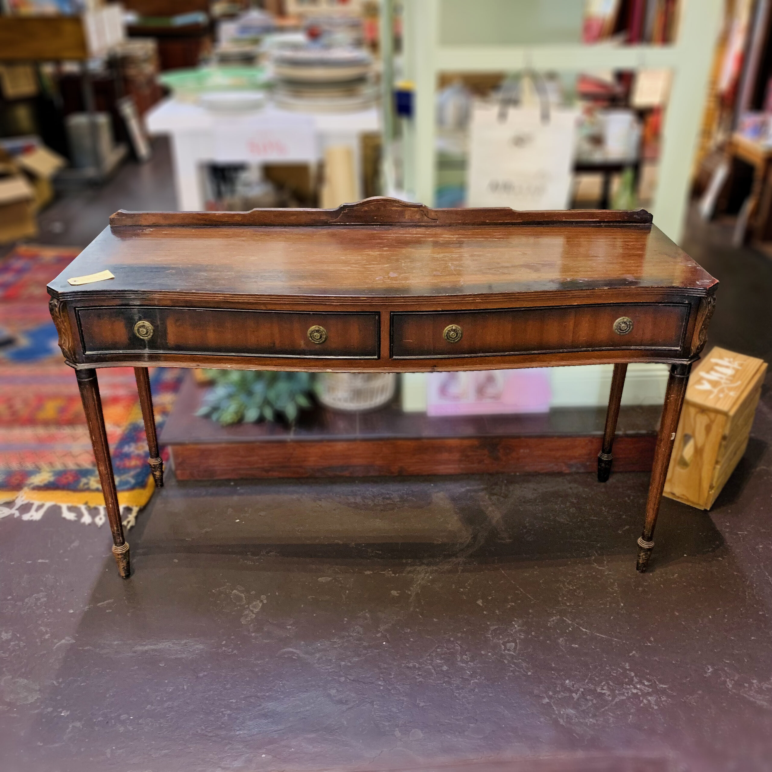 Mahogany & Veneer Server
