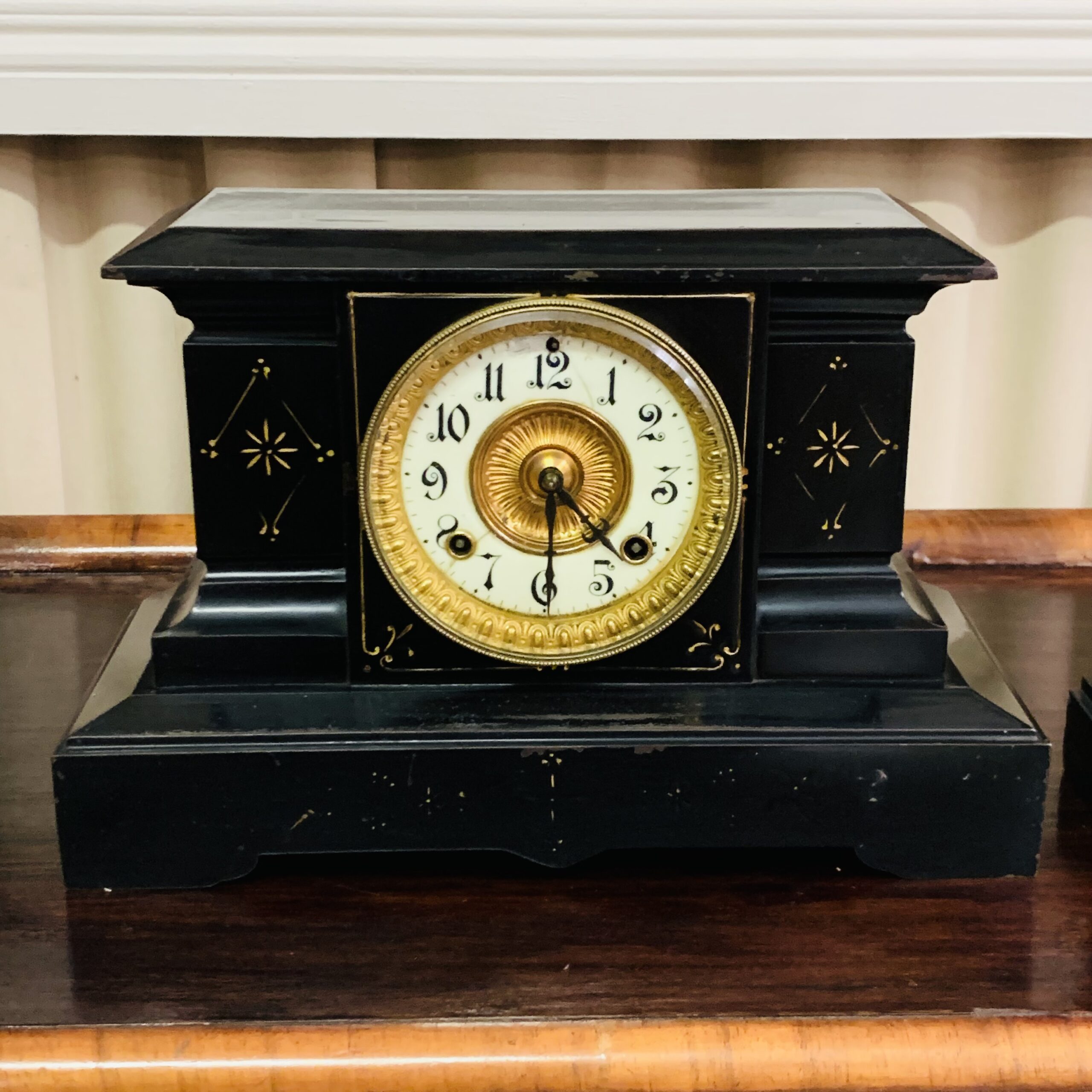 Ansonia Ebonised Mantle Clock