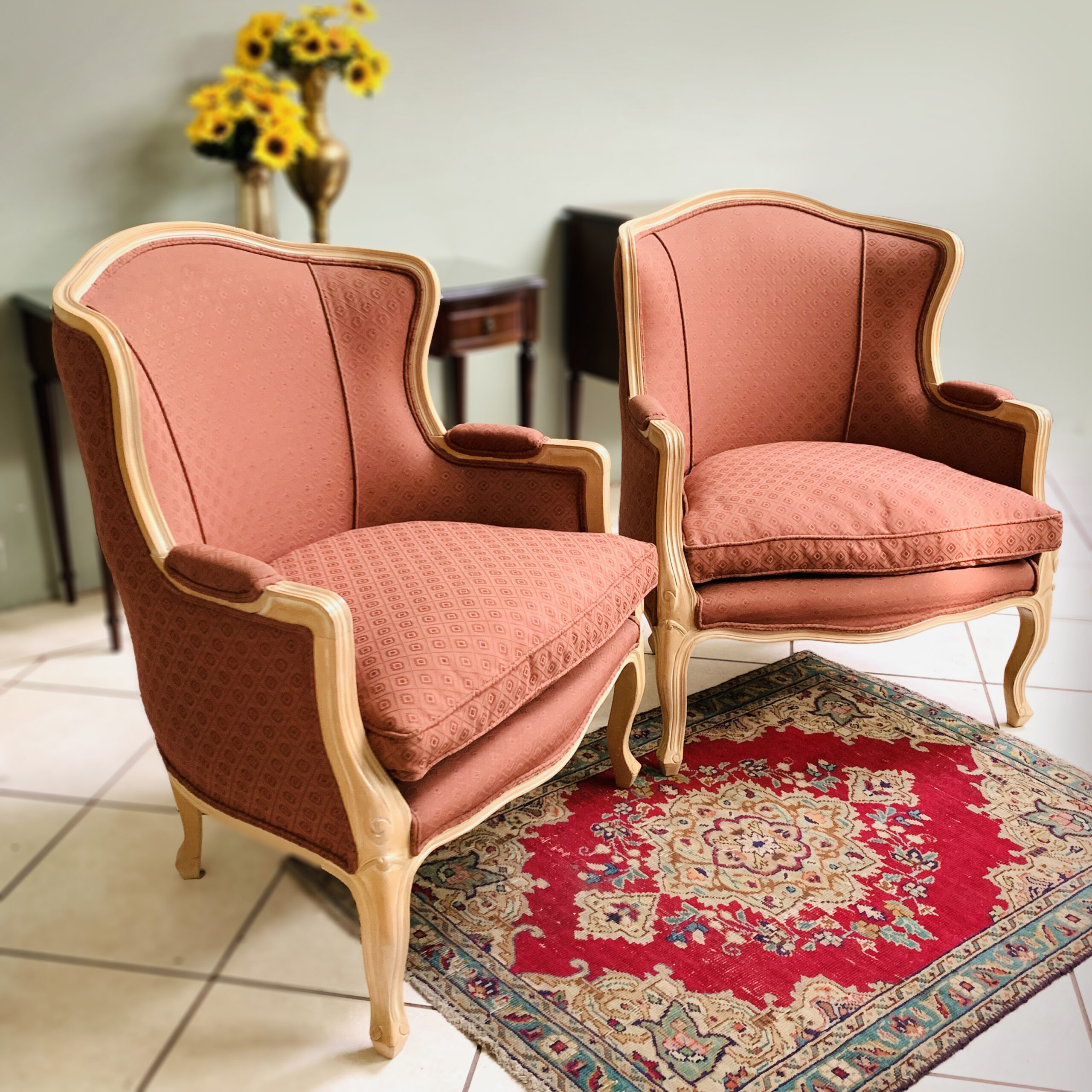 Pair Louis Style Arm Chairs