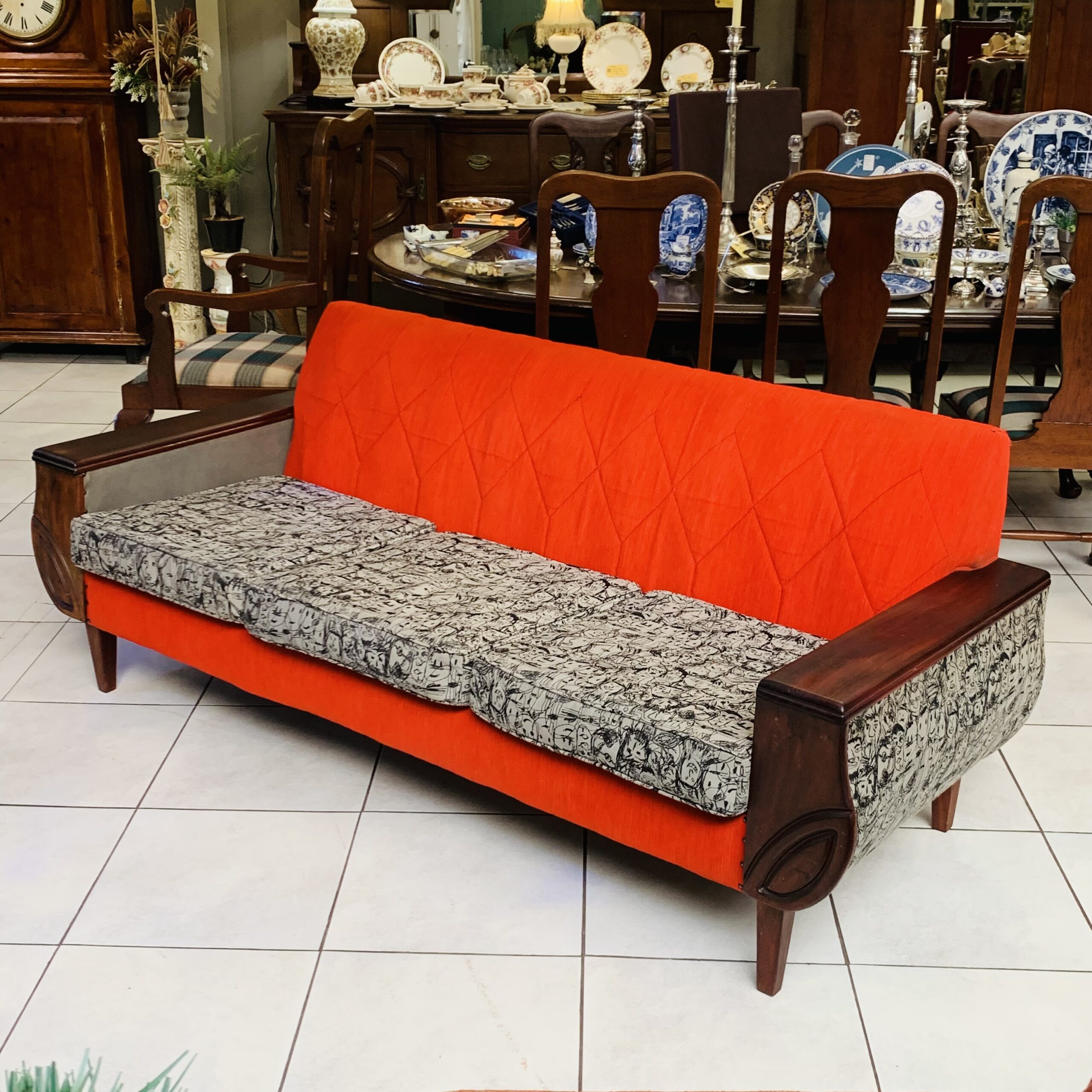 Vintage Mahogany Settee