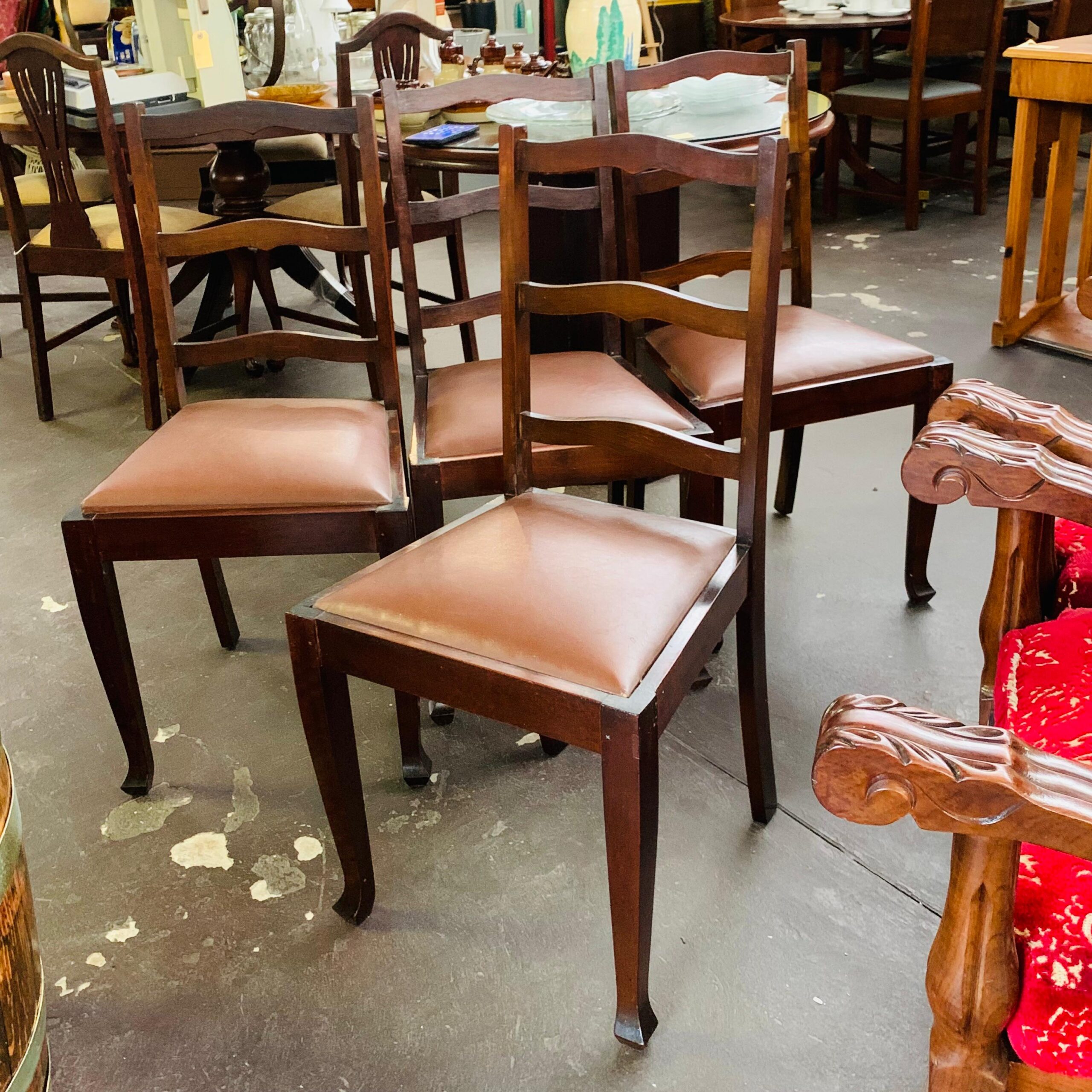 4 Imbuia Chairs